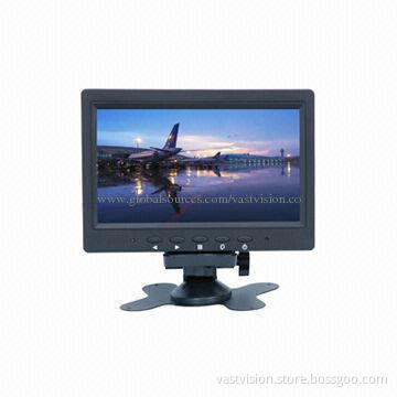 7-inch CCTV LCD Monitor with VGA/AV/BNC Input (Optional), 800 x 480 Pixels Resolution